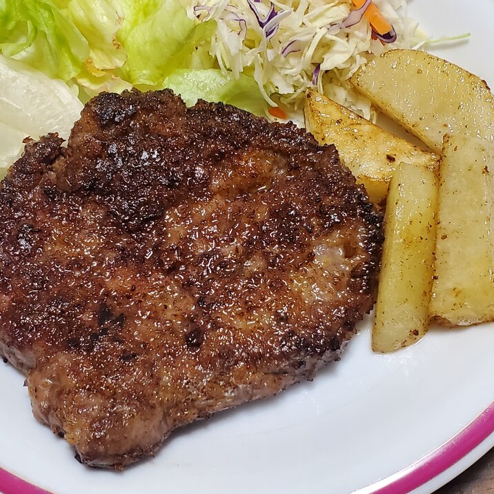 ステーキ肉のパン粉焼き